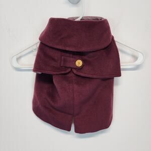 Martha Stewart Dog Jacket Overcoat Size Medium Plum Berry Felt Sherlock Holmes